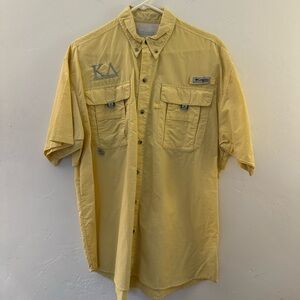 Columbia Yellow Casual Button Down Shirt